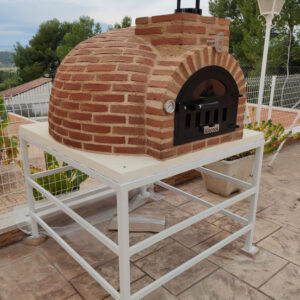 Mesa metálica recta para horno hasta 100cm