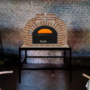 Mesa metálica recta para horno hasta 100cm