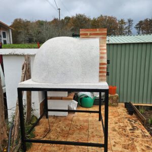 Mesa metálica recta para horno hasta 100cm