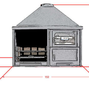 Barbacoa con horno DUO ESTANDAR 155×70