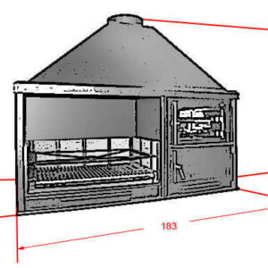 Barbacoa con horno DUO ESTANDAR 185×70