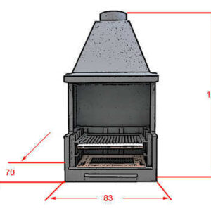Barbacoa Goliat L 85×70