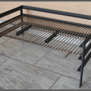 Correderas para barbacoa de obra con cajón para brasas