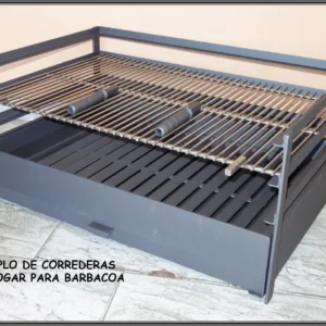 Correderas para barbacoa de obra con hogar de fuego