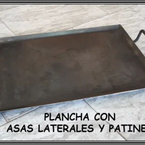 Plancha de asado solo con asas y patas