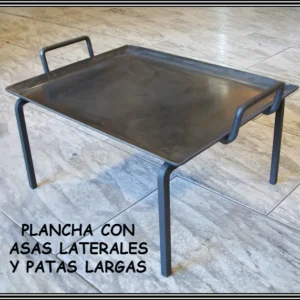 Plancha de asado solo con asas y patas