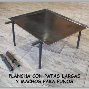 Plancha de asado solo con asas y patas