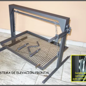 Sistema de cadenas para barbacoa de obra