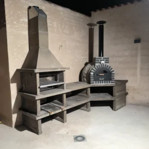 Barbacoa de granito + horno de leña