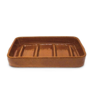 Asador rectangular estriado