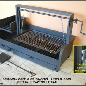 Barbacoa SC lateral bajo brasero