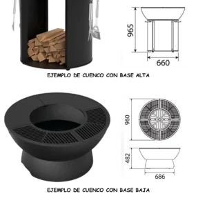 Barbacoa Fire Pit con base baja