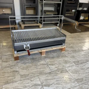 Barbacoa de encimera inox cadenas con parrilla recoge-grasas