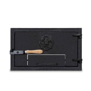 Puerta de horno de hierro fundido rectangular
